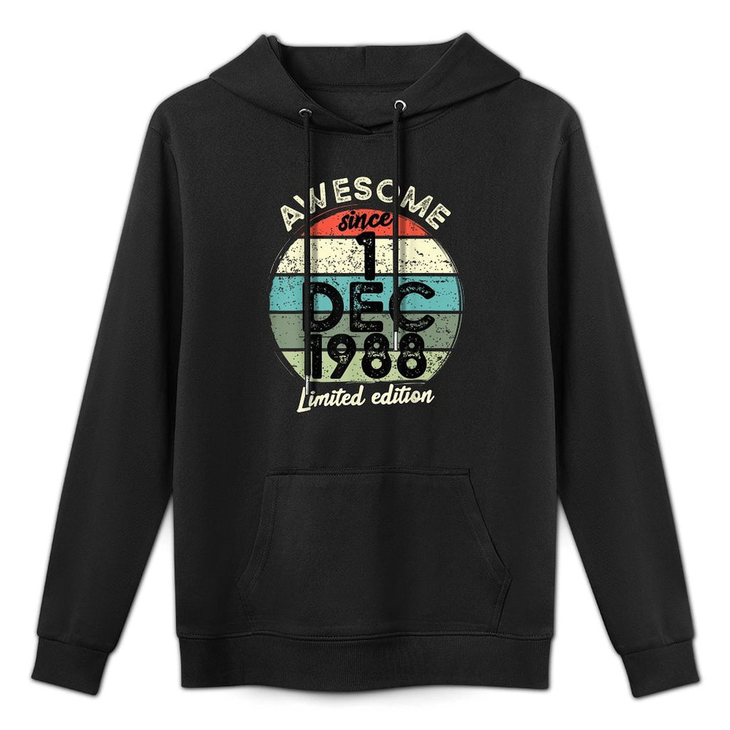 35 Year Old Birthday 1 December 1988 35th Birthday Versatile Streetwear Hoodie