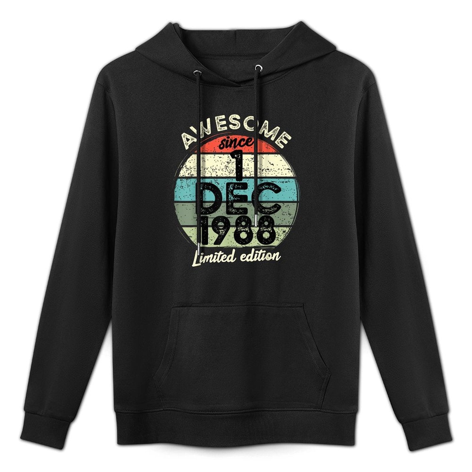 35 Year Old Birthday 1 December 1988 35th Birthday Versatile Streetwear Hoodie