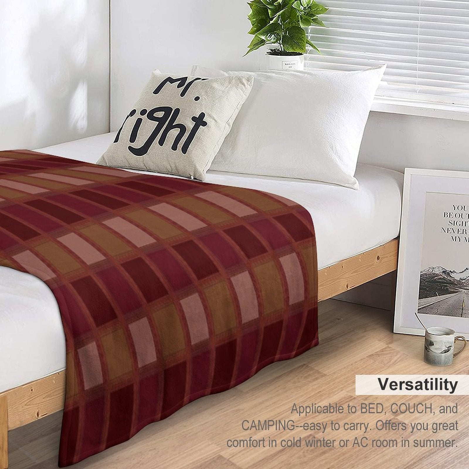 Chessboard Net  Pattern Velvety-soft Throw Blanket