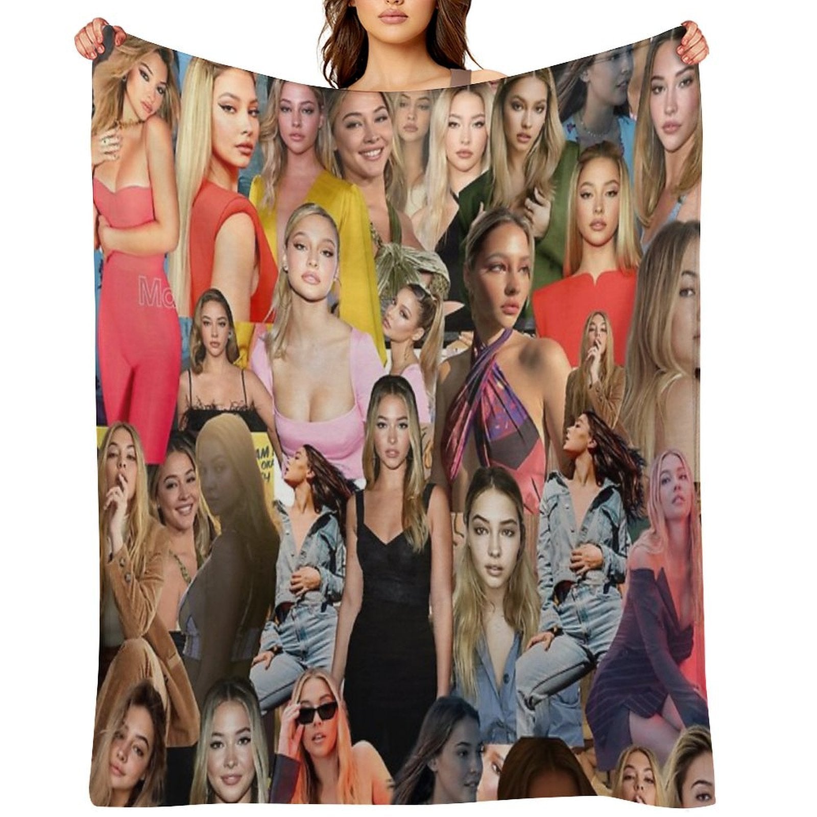 Madelyn Cline Super Fine Beautiful Actress Aesthetic Collage - 1 All-season Throw Blanket