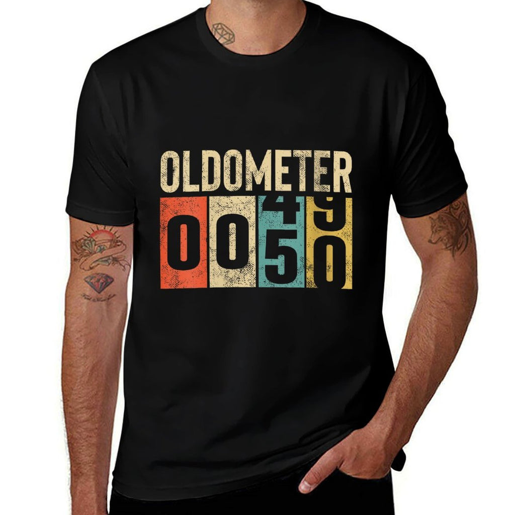 Funny 50 Years Old Oldometer Vintage 50th Birthday Odometer  Vintage-inspired T-Shirt