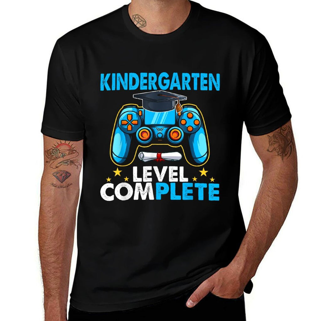 Kindergarten Level Complete Last Day Of School Graduate Boys Comfortable T-Shirt