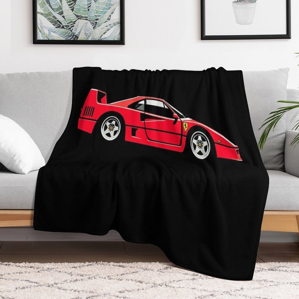 Red F40 Wrinkle-free Throw Blanket