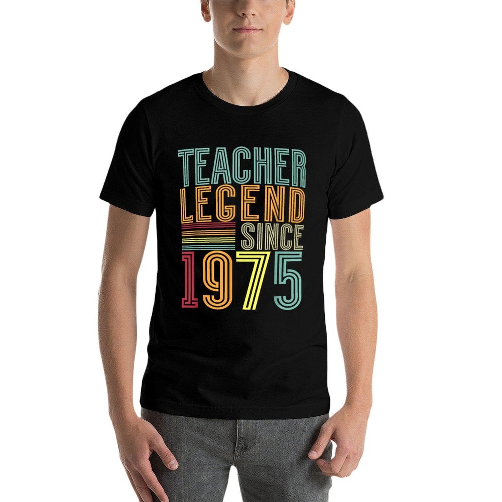 Teaching Legend 1975 50 Years School 50th Birthday Teacher  Heathered Texture T-Shirt