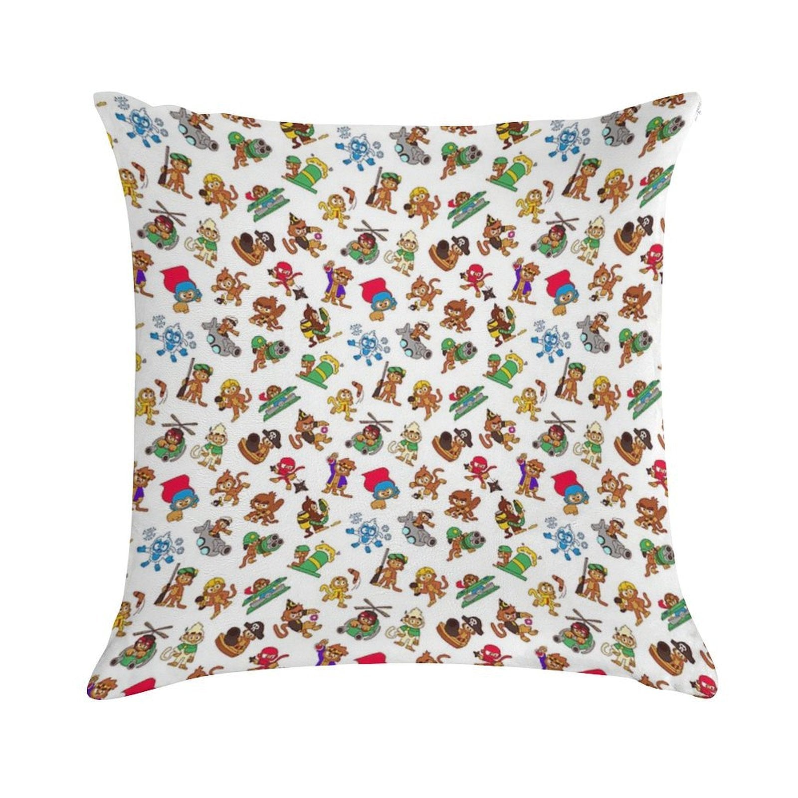 Bloons TD 6 Monkeys Pattern Soft Multiple Sizes Throw Pillow
