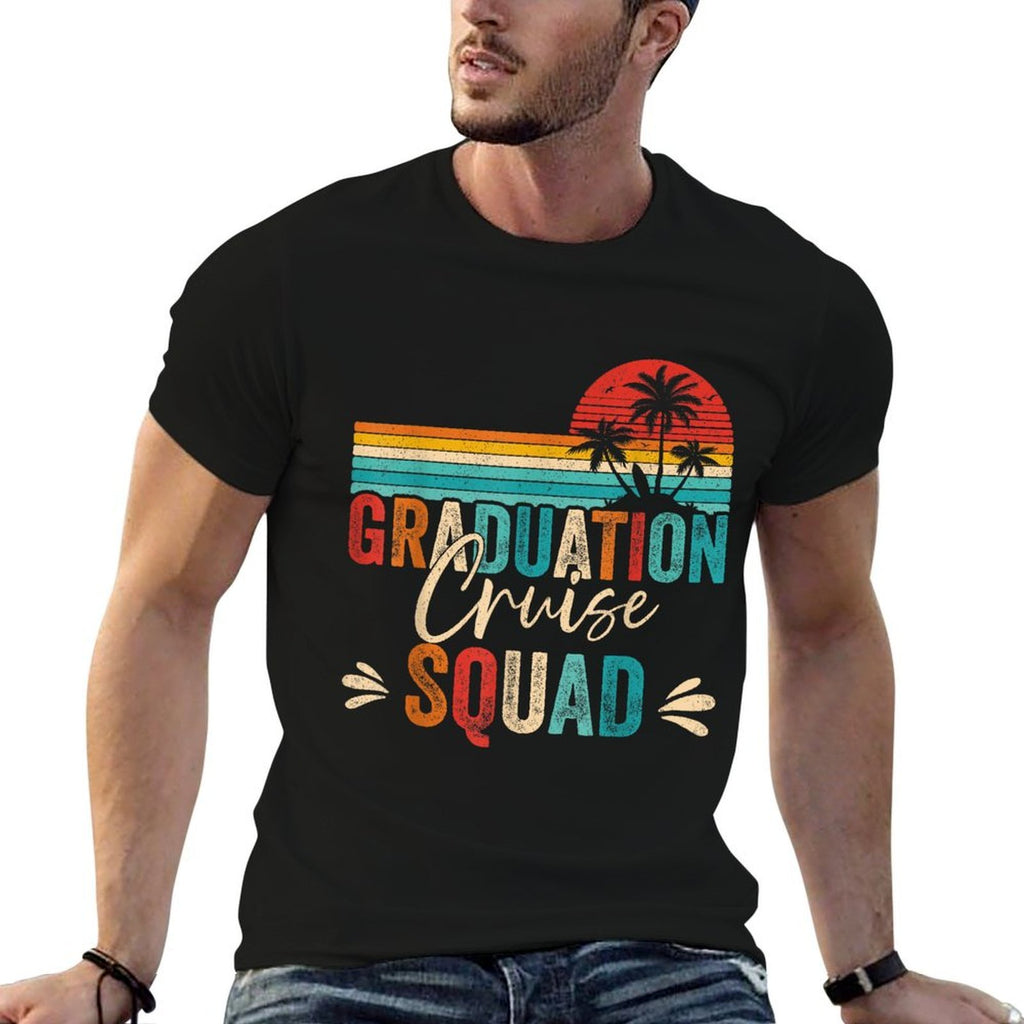 Graduation Cruise Squad 2025 Funny Cruising Graduation  Polyester Blend T-Shirt
