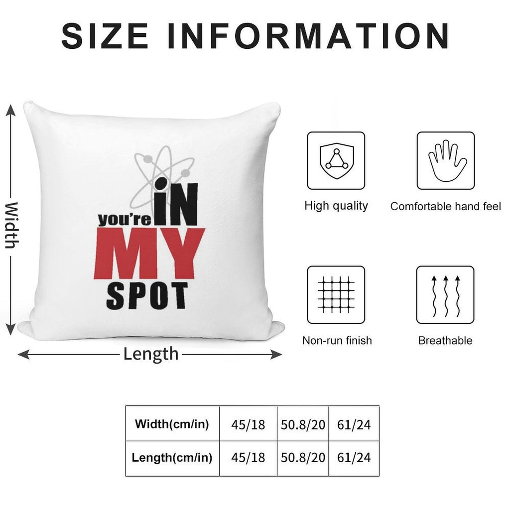My Spot Soft Short Plush Fabric Throw Pillow
