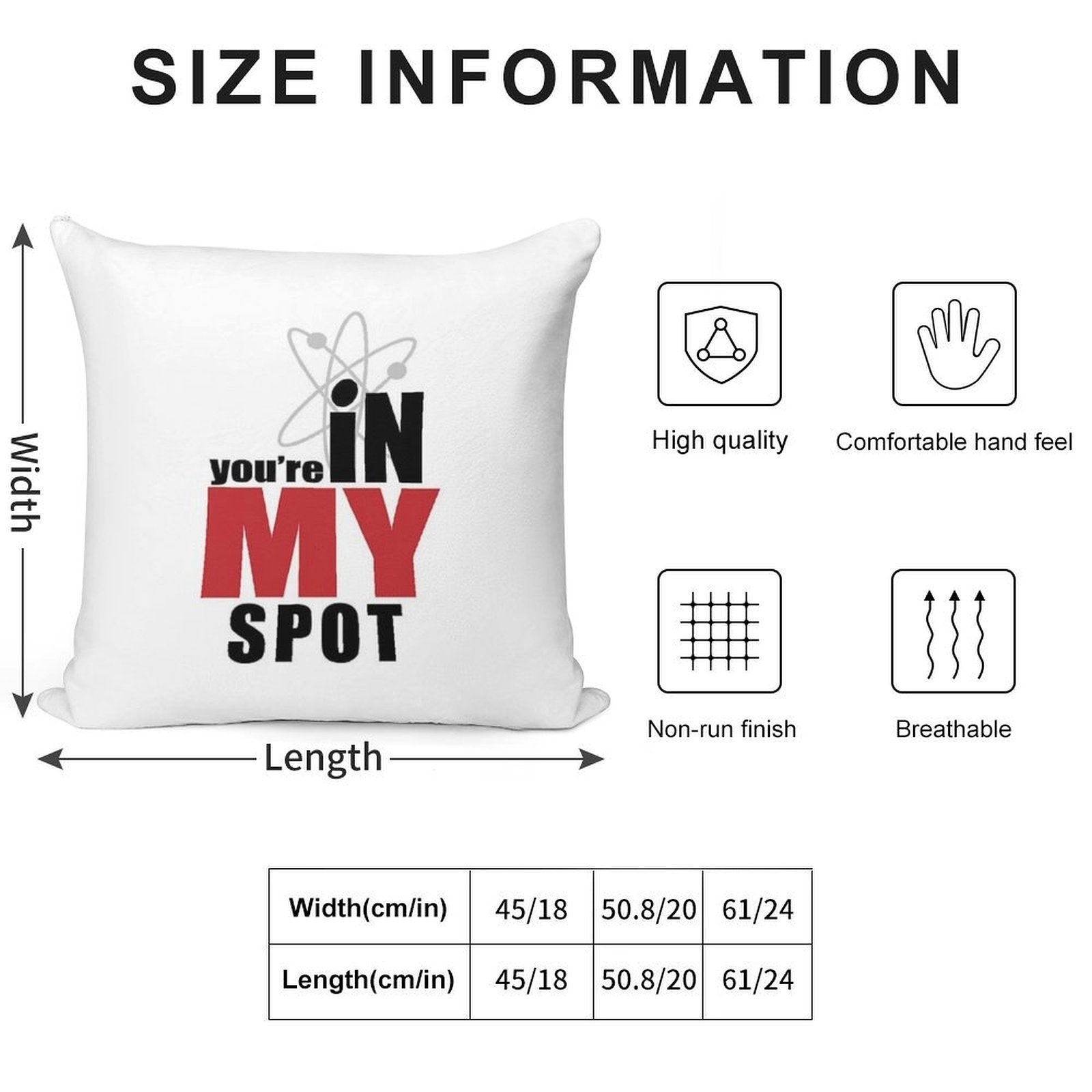 My Spot Soft Short Plush Fabric Throw Pillow