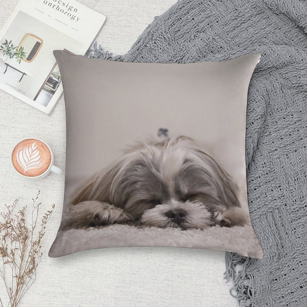 Shih Tzu Sleeping Soft Multiple Sizes Throw Pillow