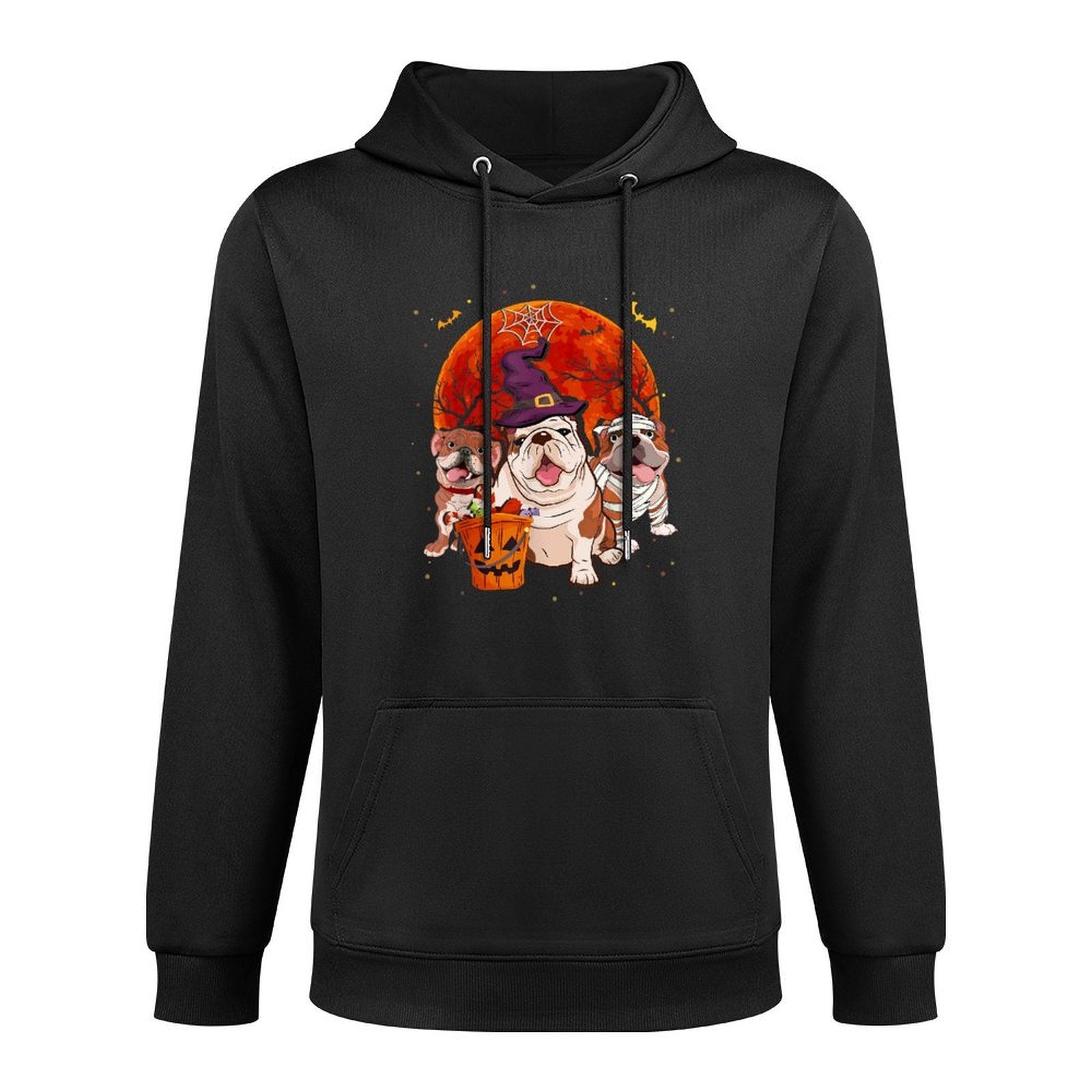 Funny English Bulldog Halloween Costume Dog Lover Gift for Men Women Kids All-Day Comfort Hoodie