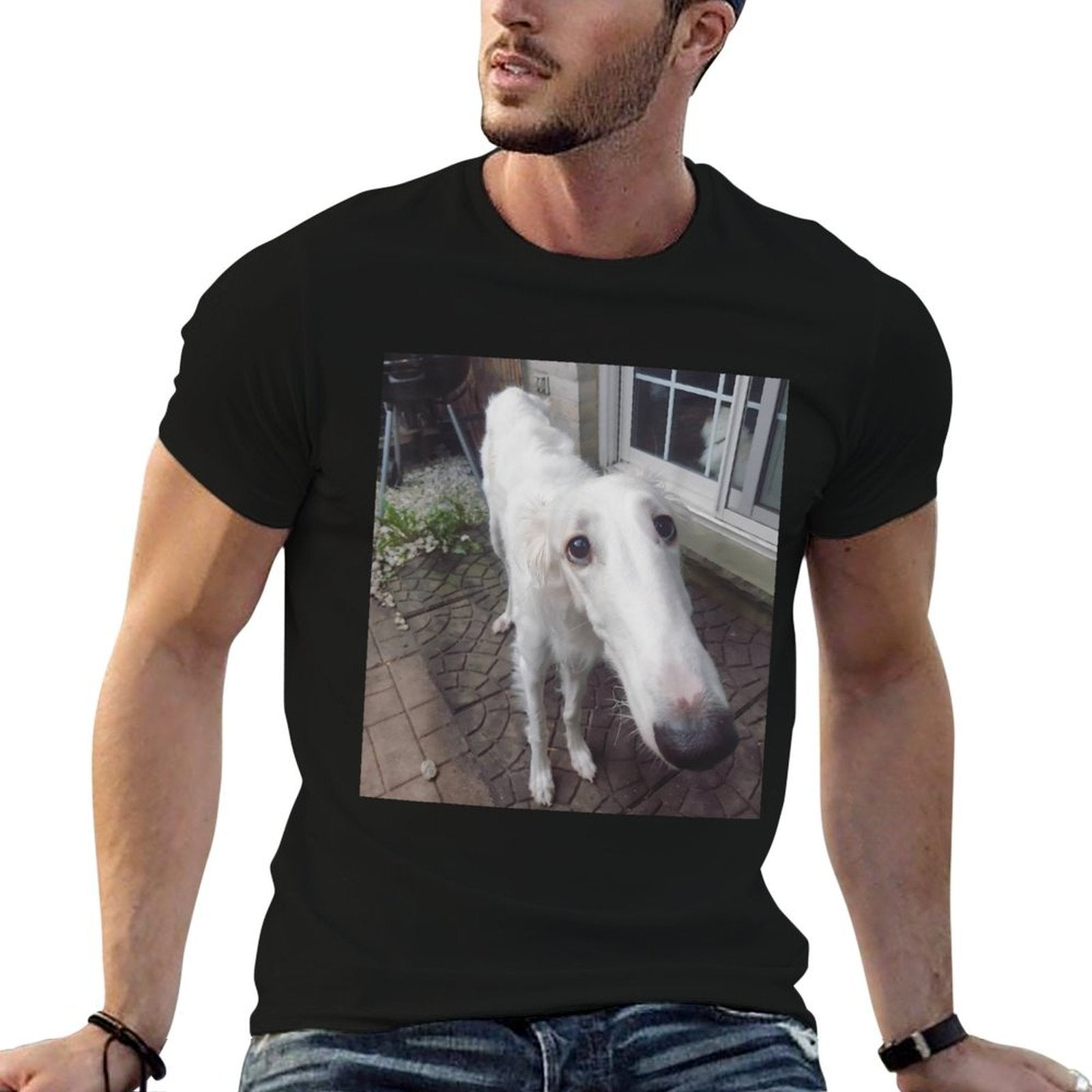 Funny Borzoi Long Nose Dog Meme  Durable T-Shirt