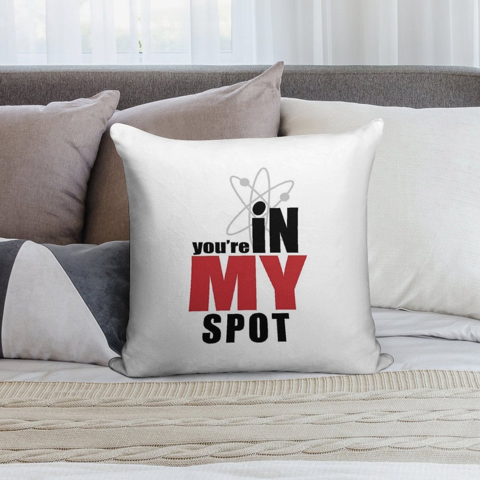 My Spot Soft Short Plush Fabric Throw Pillow