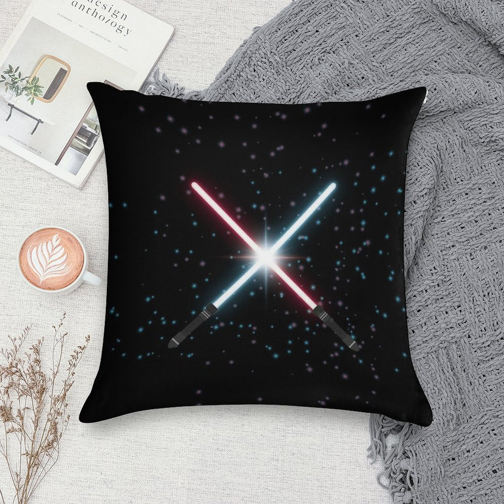 Lightsaber Stardust Soft Luxury Feel Throw Pillow
