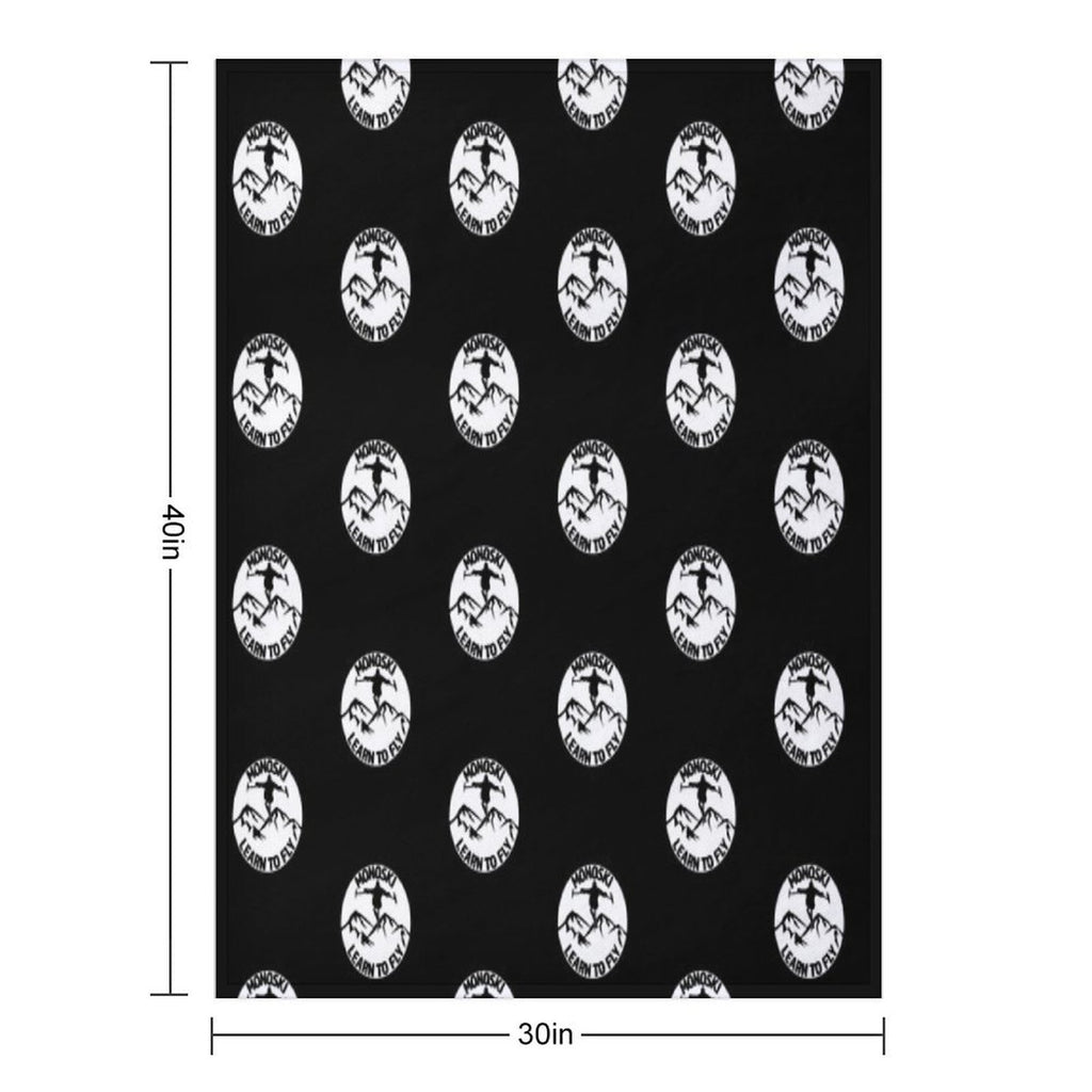 MonoSki - Learn To Fly - Great Gift for The Monoskier Eco-conscious Throw Blanket