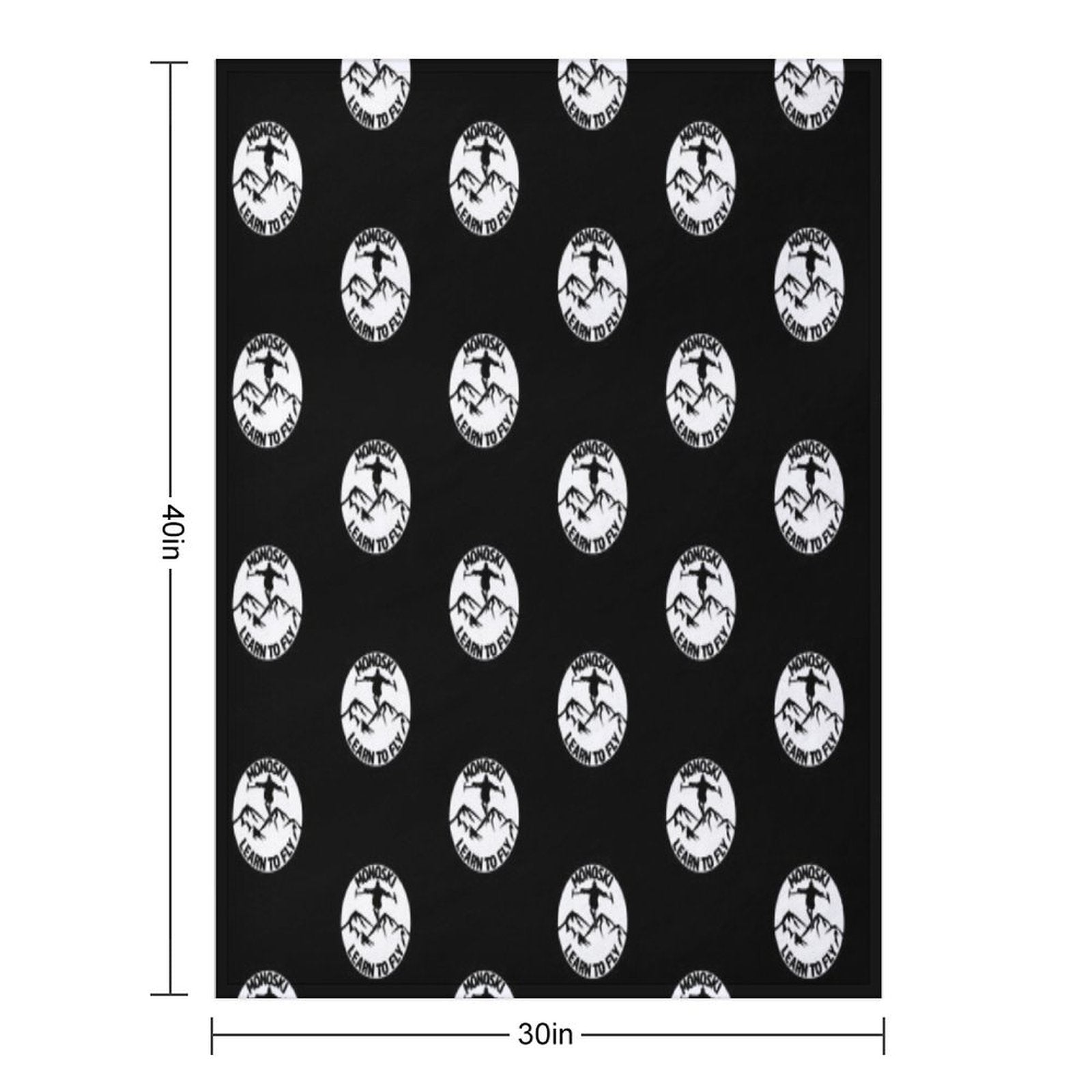 MonoSki - Learn To Fly - Great Gift for The Monoskier Eco-conscious Throw Blanket