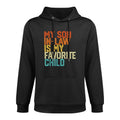 My Son In Law Is My Favorite Child Funny Retro Vintage Kangaroo Pocket Hoodie
