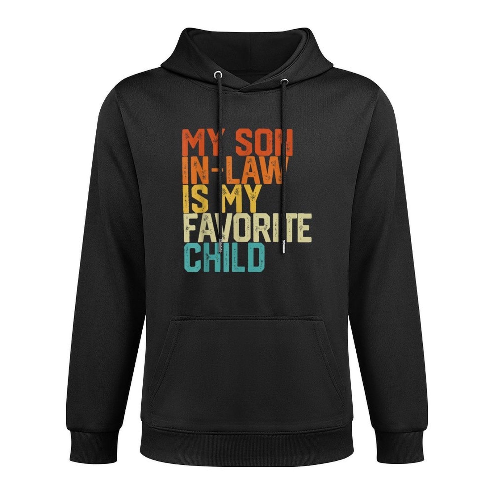 My Son In Law Is My Favorite Child Funny Retro Vintage Kangaroo Pocket Hoodie