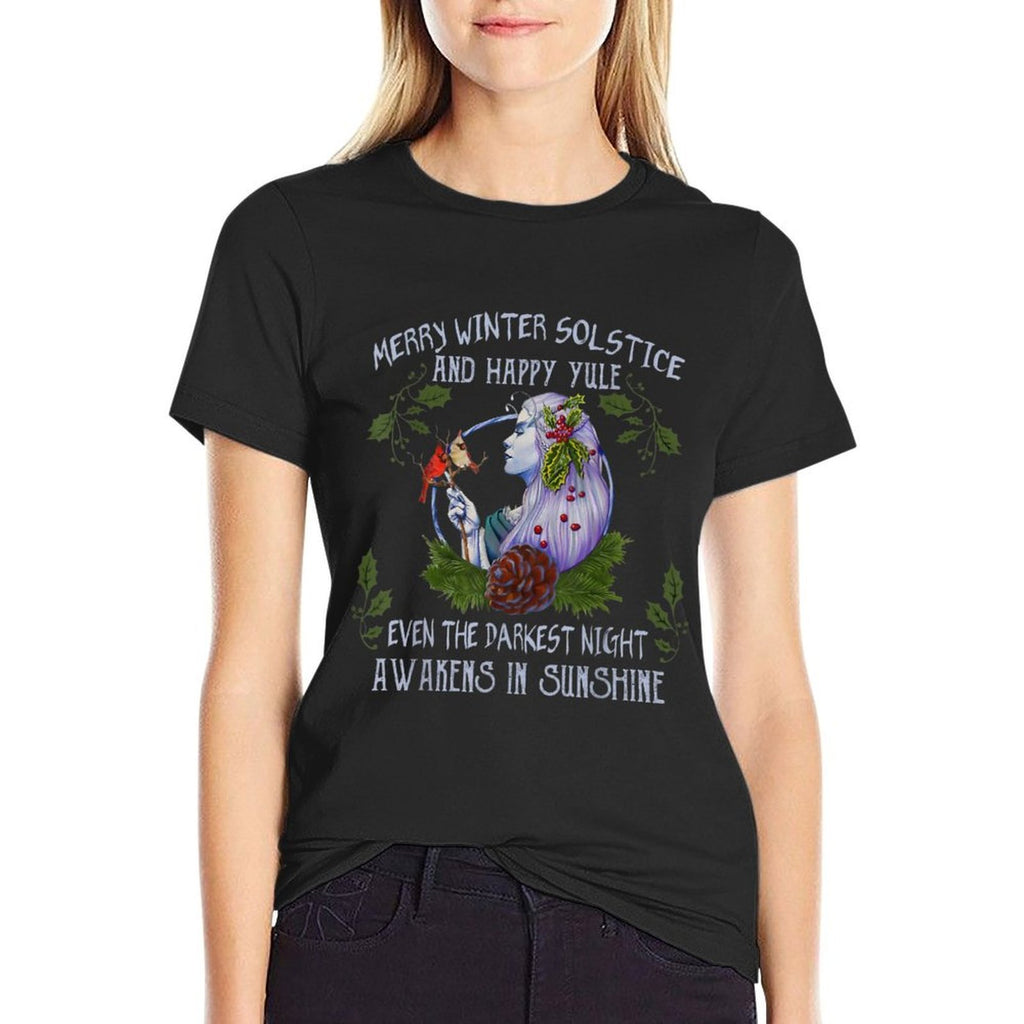 Merry Winter Solstice And Happy Yule  Moisture-wicking T-Shirt