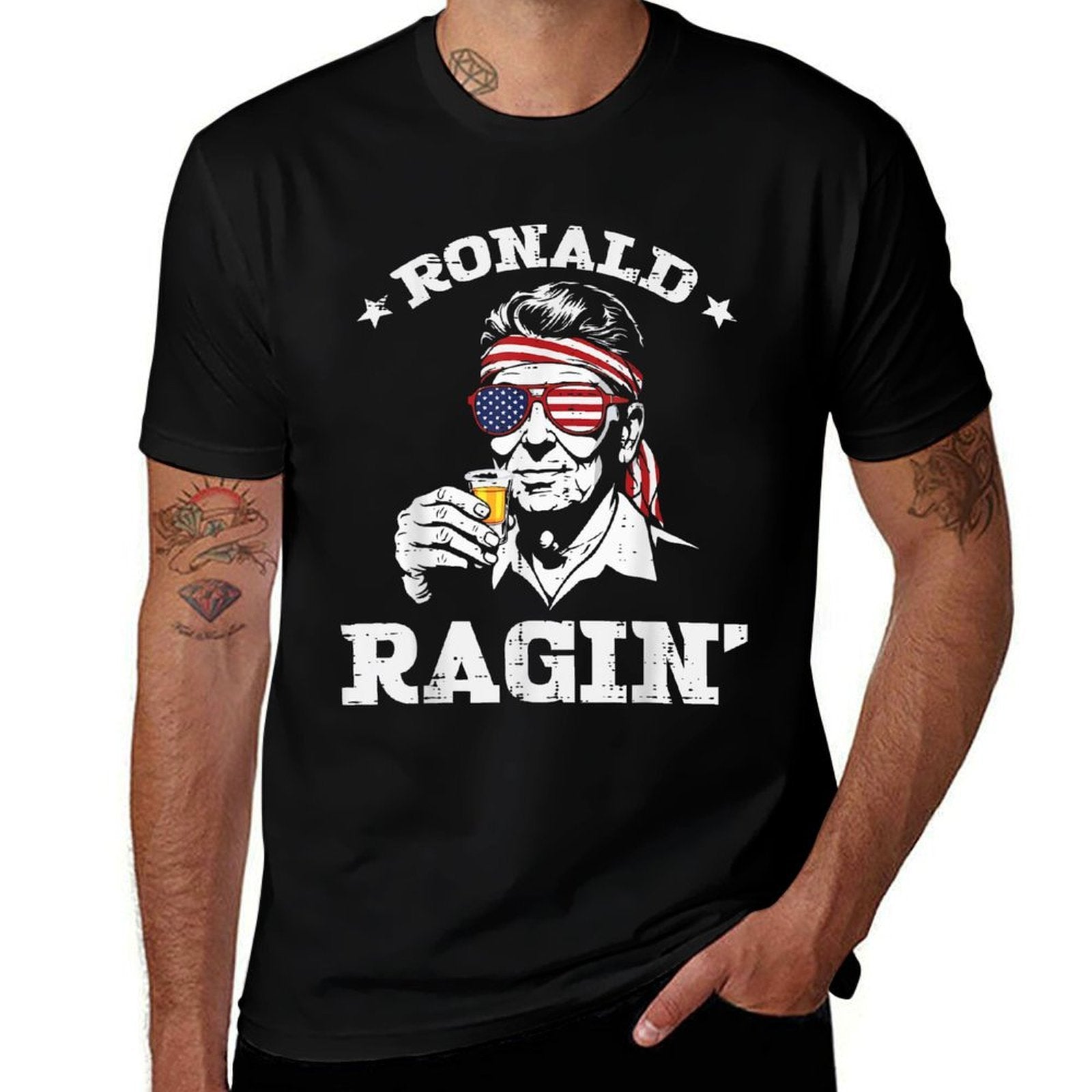 4th Of July Ronald Ragin Funny July Fourth Party Men Women Comfortable T-Shirt