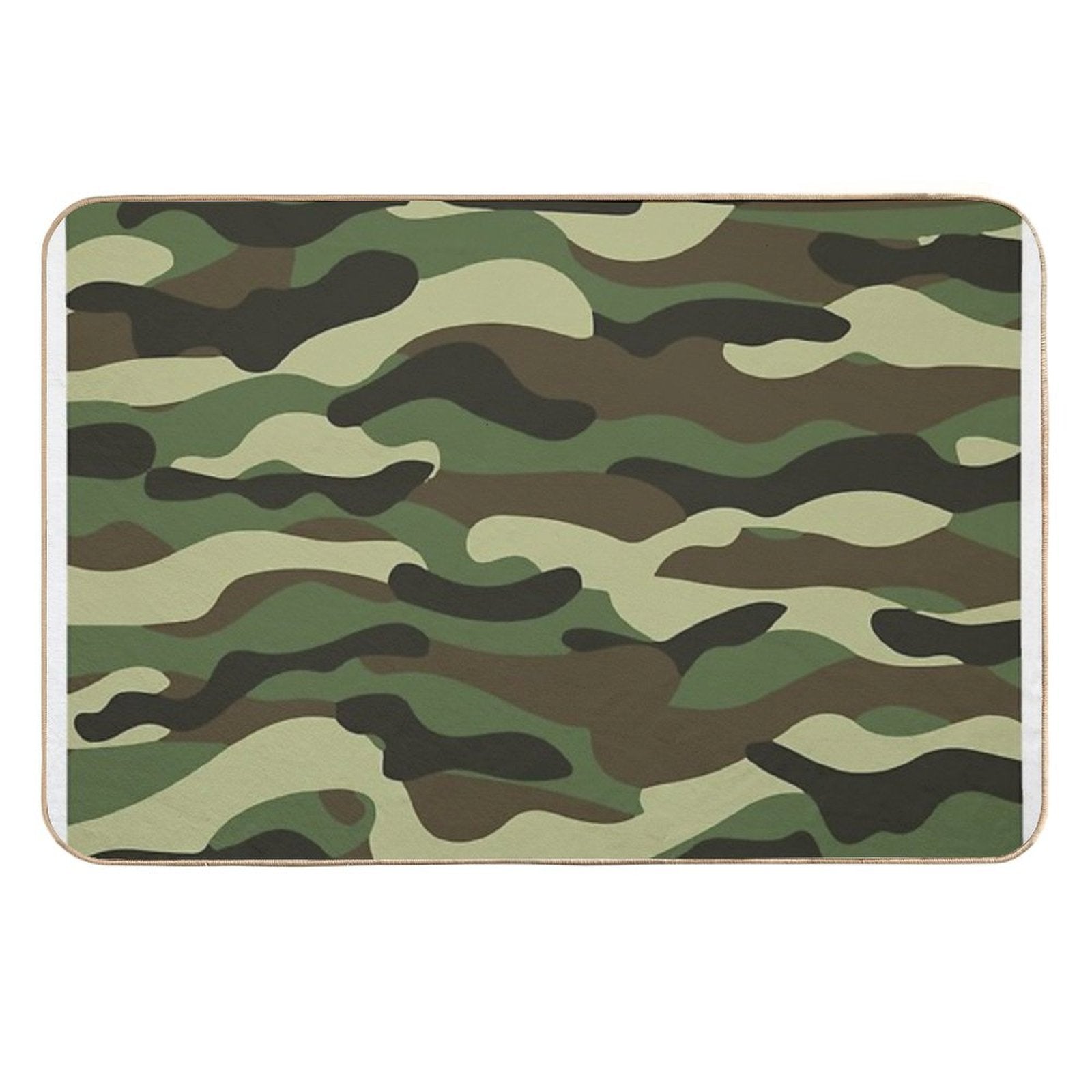 Camouflage Camo Military Design  Toxin-Free Bath Mat