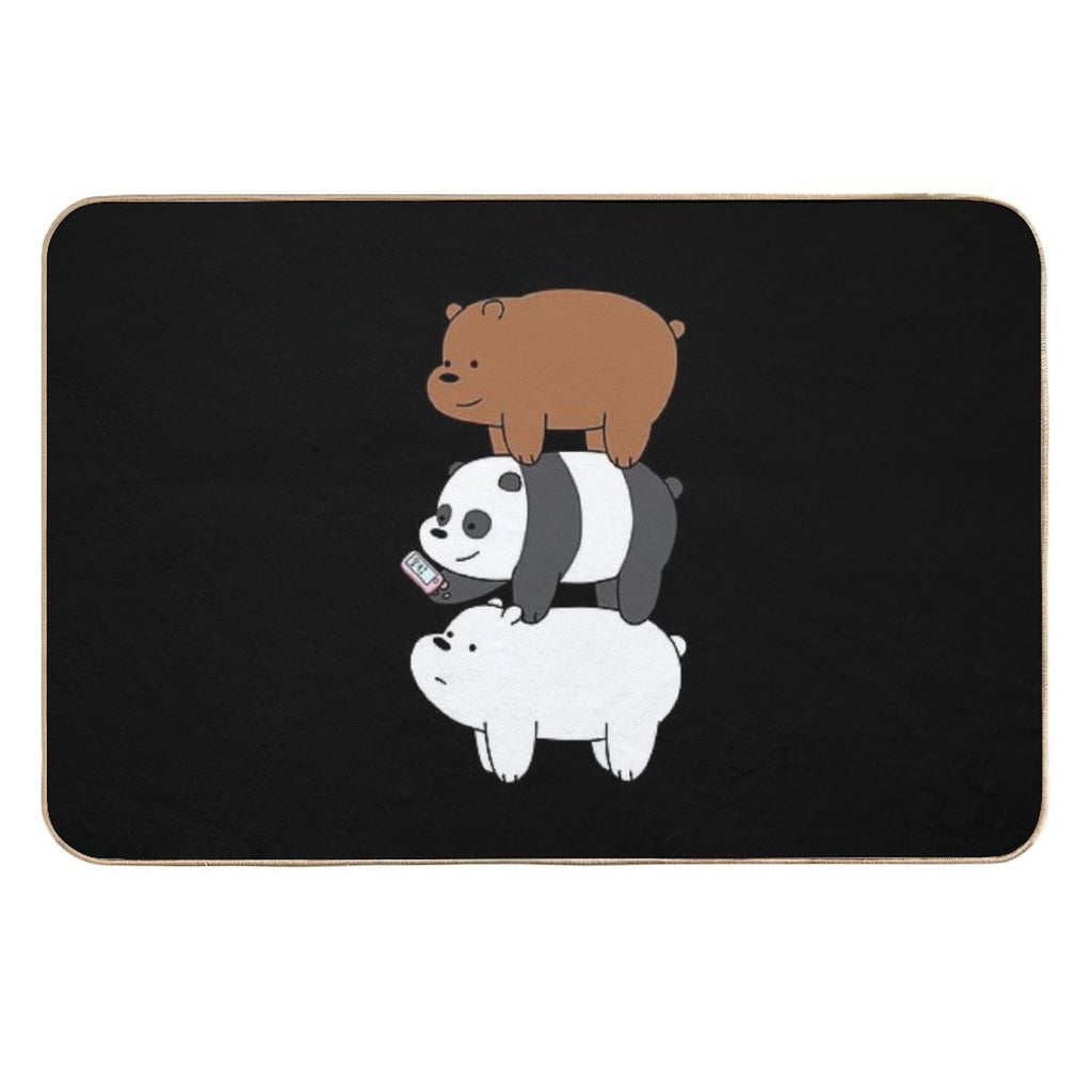 We Bare Bears™ Grizzly, Panda, And Ice Bear  Pet-Safe Bath Mat