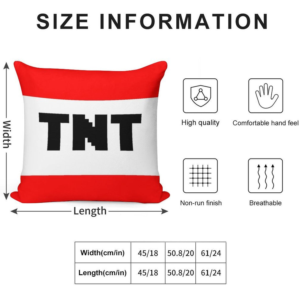 TNT Soft Short Plush Fabric Throw Pillow