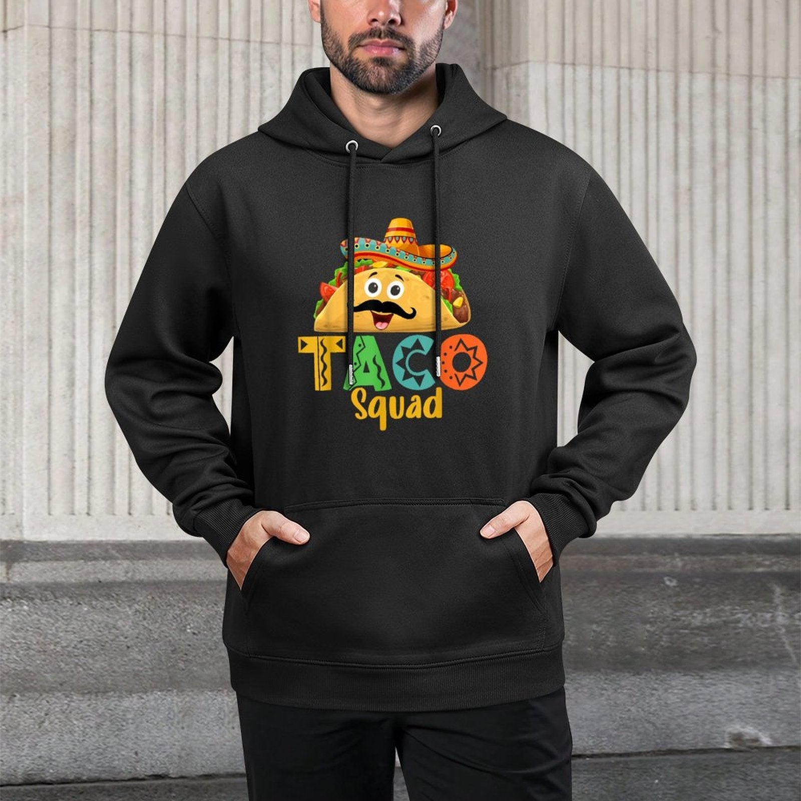 Mexican Food Lover Cinco De Mayo Taco Squad Cotton-Polyester Blend Hoodie