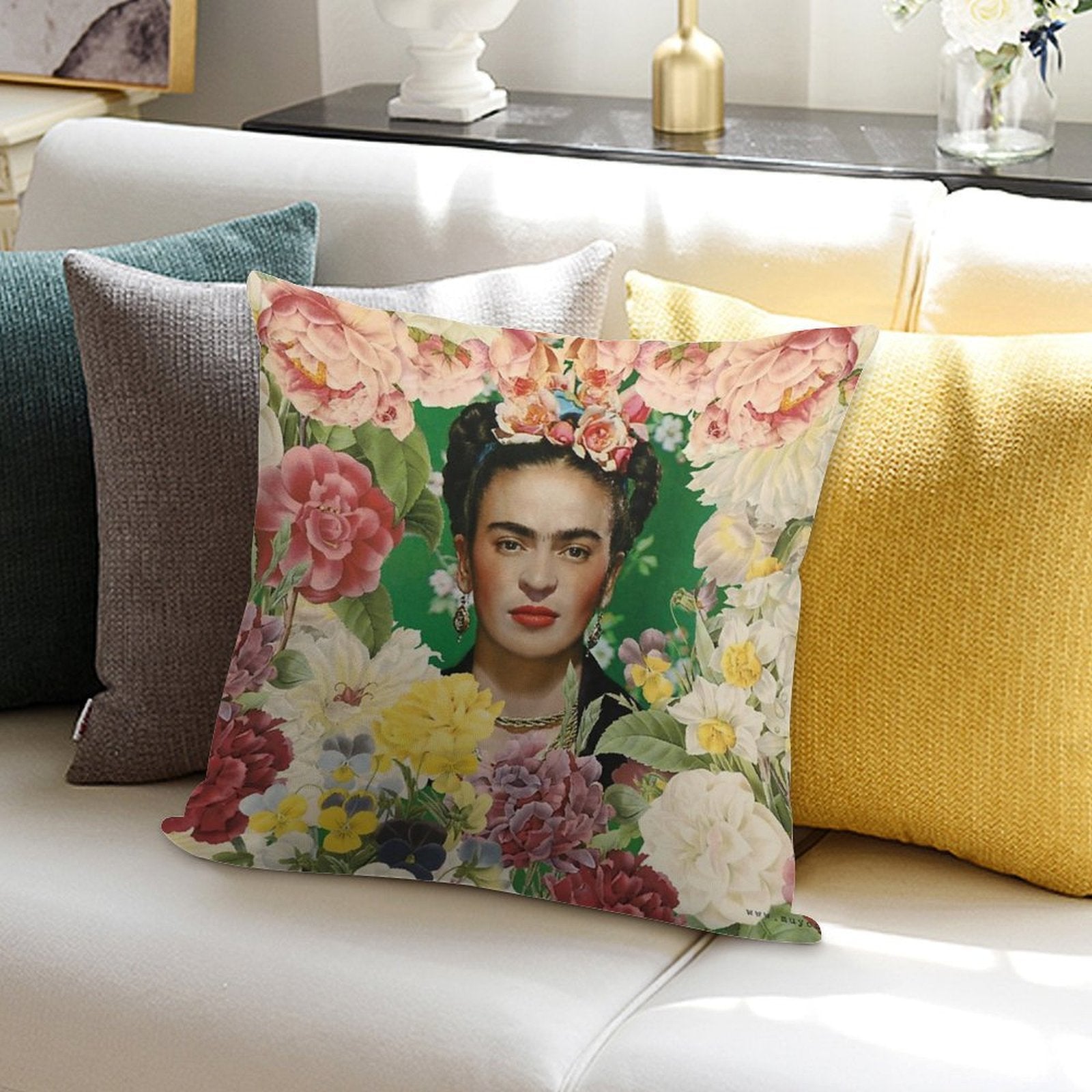 Frida Kahlo IV Soft Fade-Resistant Throw Pillow