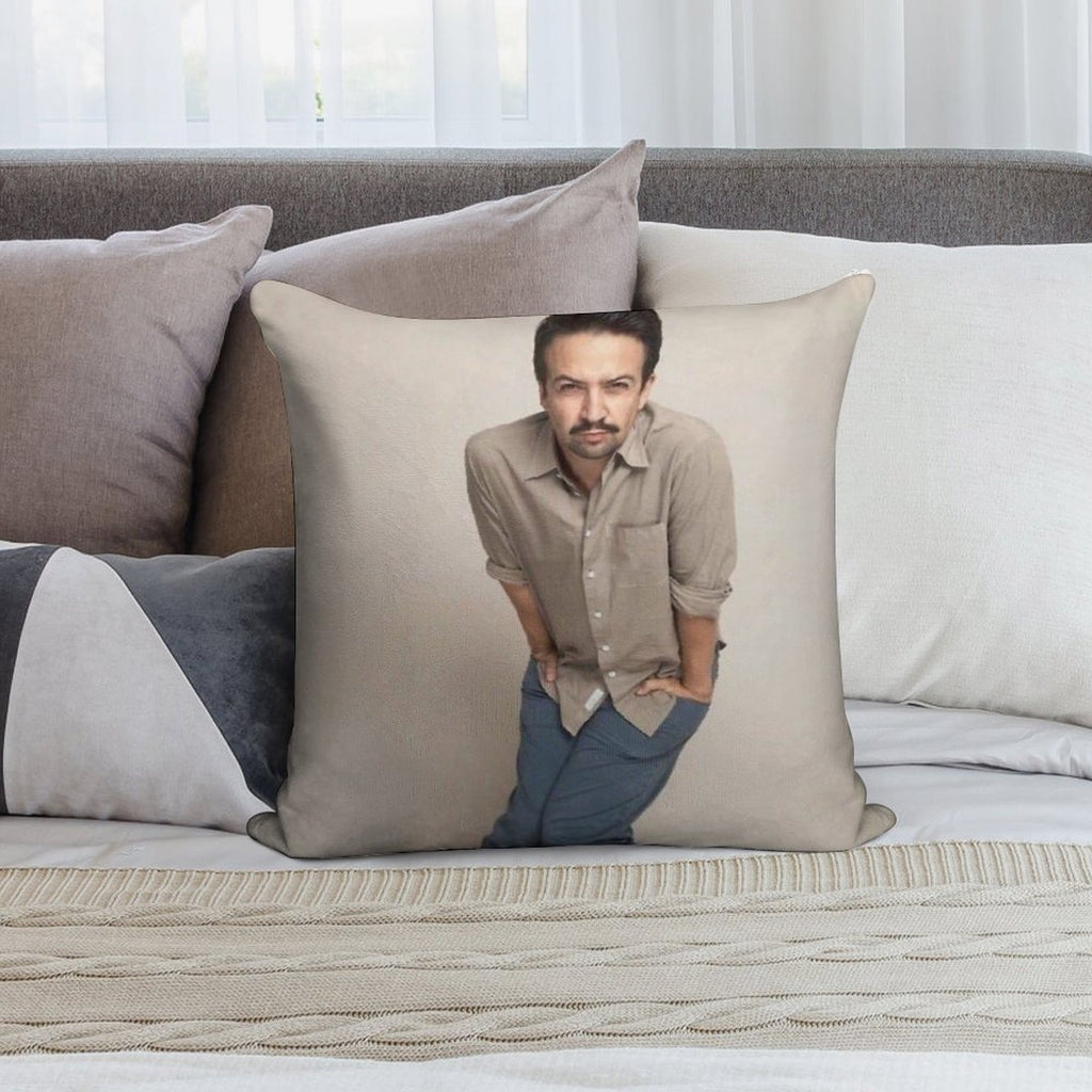 Quirky Lin Manuel Miranda Soft Short Plush Fabric Throw Pillow