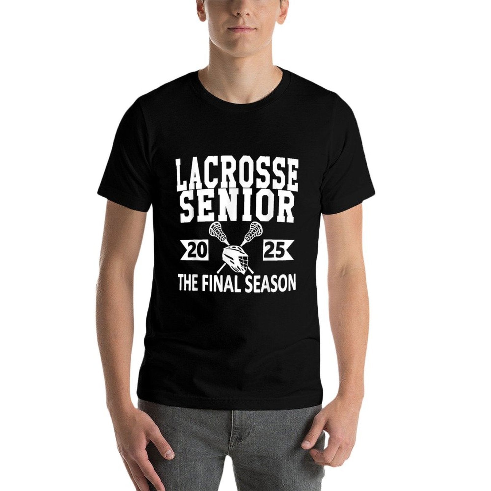 Lacrosse Senior 2025 High School Senior Night Graduation  Trendy Pattern T-Shirt