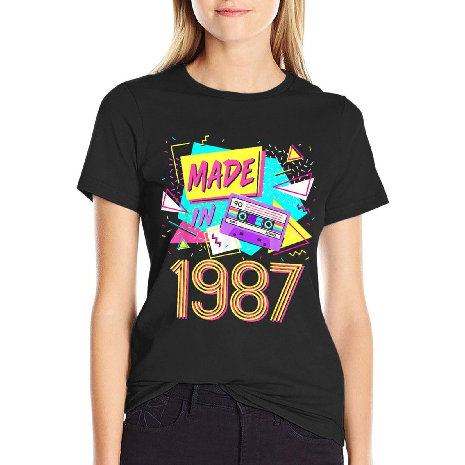 Made In 1987 35 Years Old Retro Vintage 80s 35th Birthday  Vintage-inspired T-Shirt