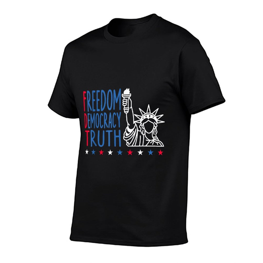 Freedom Democracy Truth Patriotic USA 4th July  Vintage-inspired T-Shirt