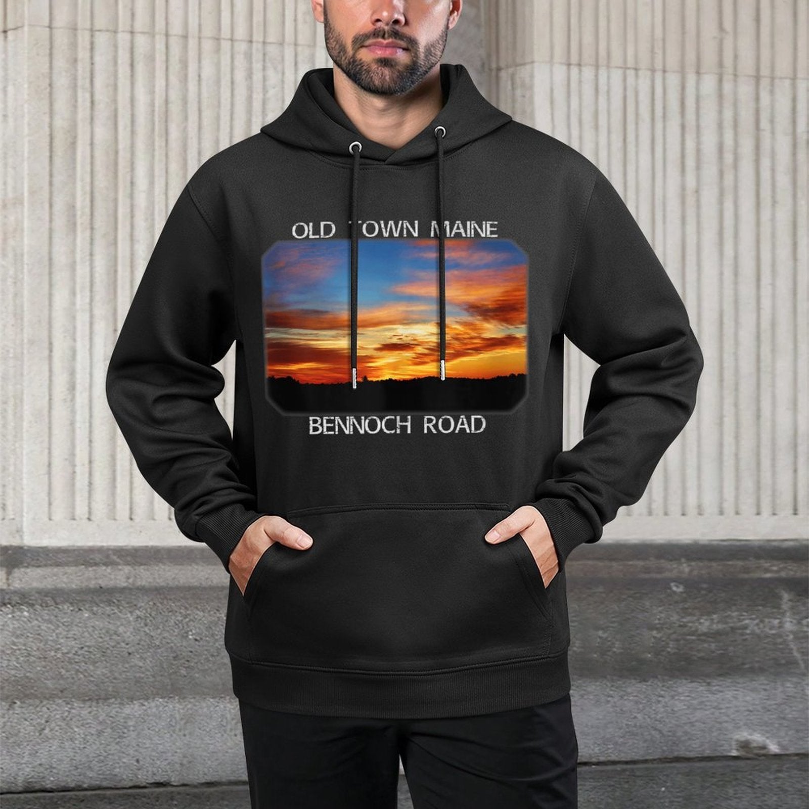 Old Town, Maine Magic Hour Early Morning Twilight Sky Casual Wear Hoodie