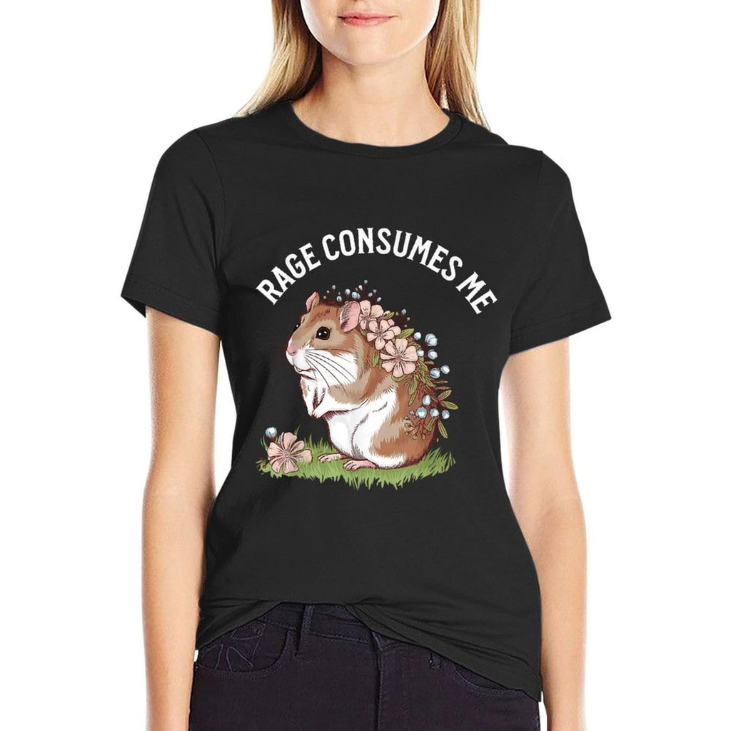 Hamster Rage Consumes Me Colorful Design  Summer-ready Fabric T-Shirt