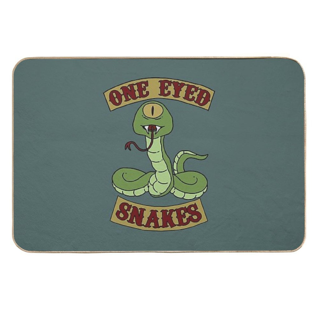 One Eyed Snakes  Easy To Clean Bath Mat