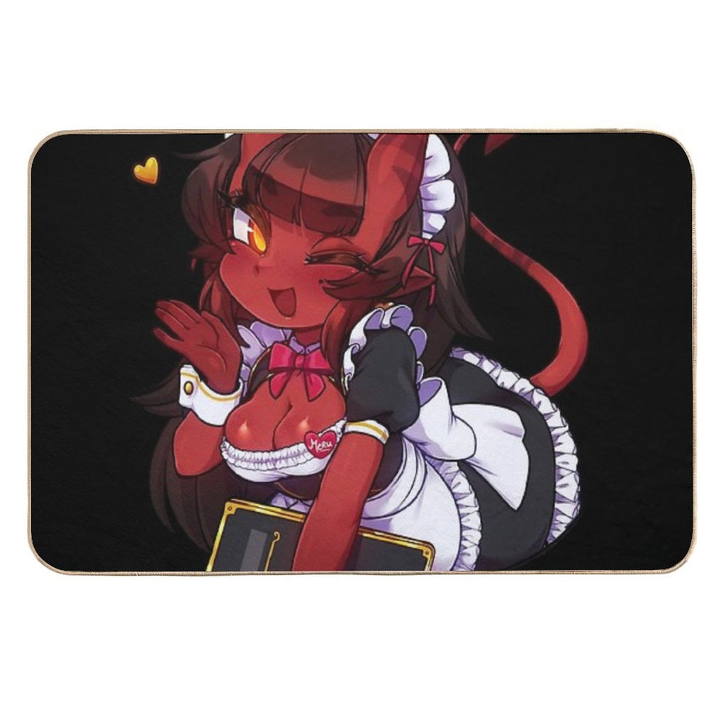 Meru The Succubus Chibi Sexy Maid  Toxin-Free Bath Mat