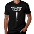 Adult Humor Dirty Joke Emotional Support Snake  Ribbed Collar T-Shirt
