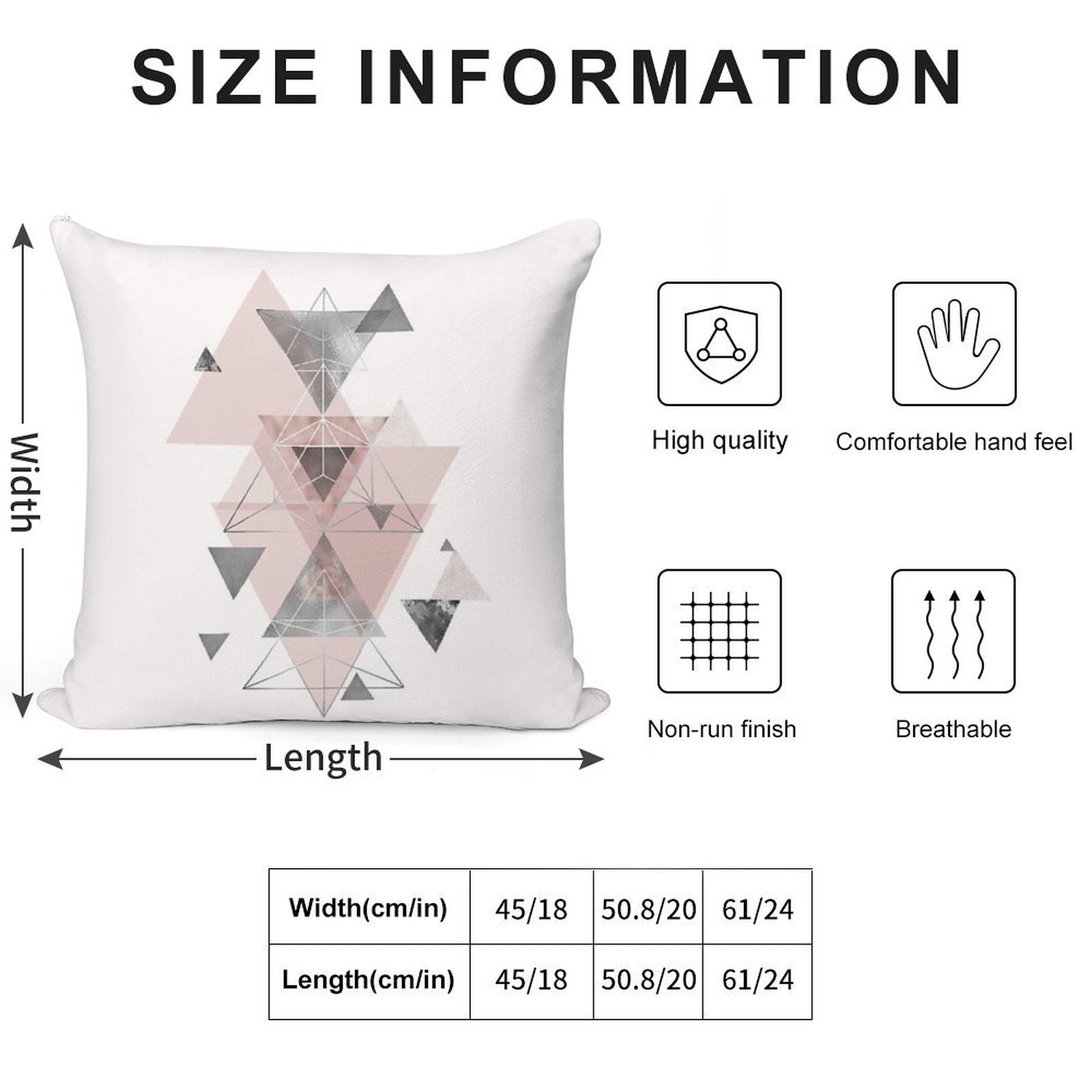Abstract Geo in Blush Pink And Grey Soft Multiple Sizes Throw Pillow