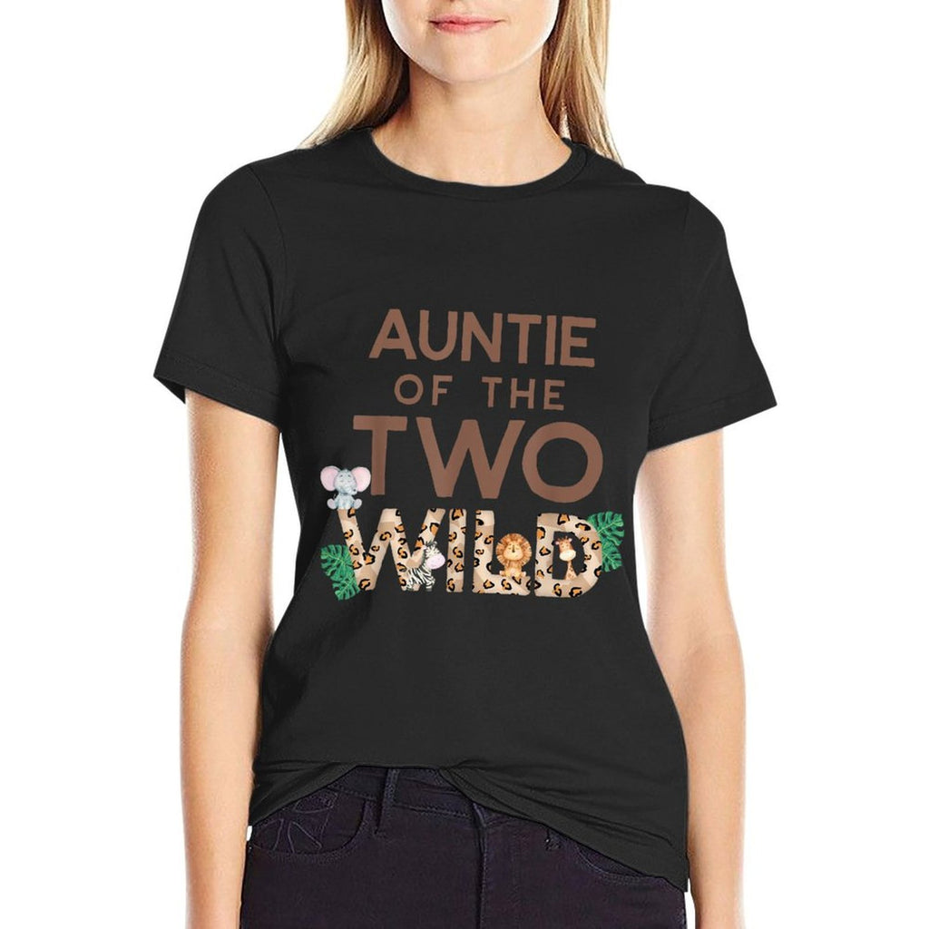 Auntie of The Two Wild Animal Safari 2nd Birthday Theme  Odor-resistant T-Shirt