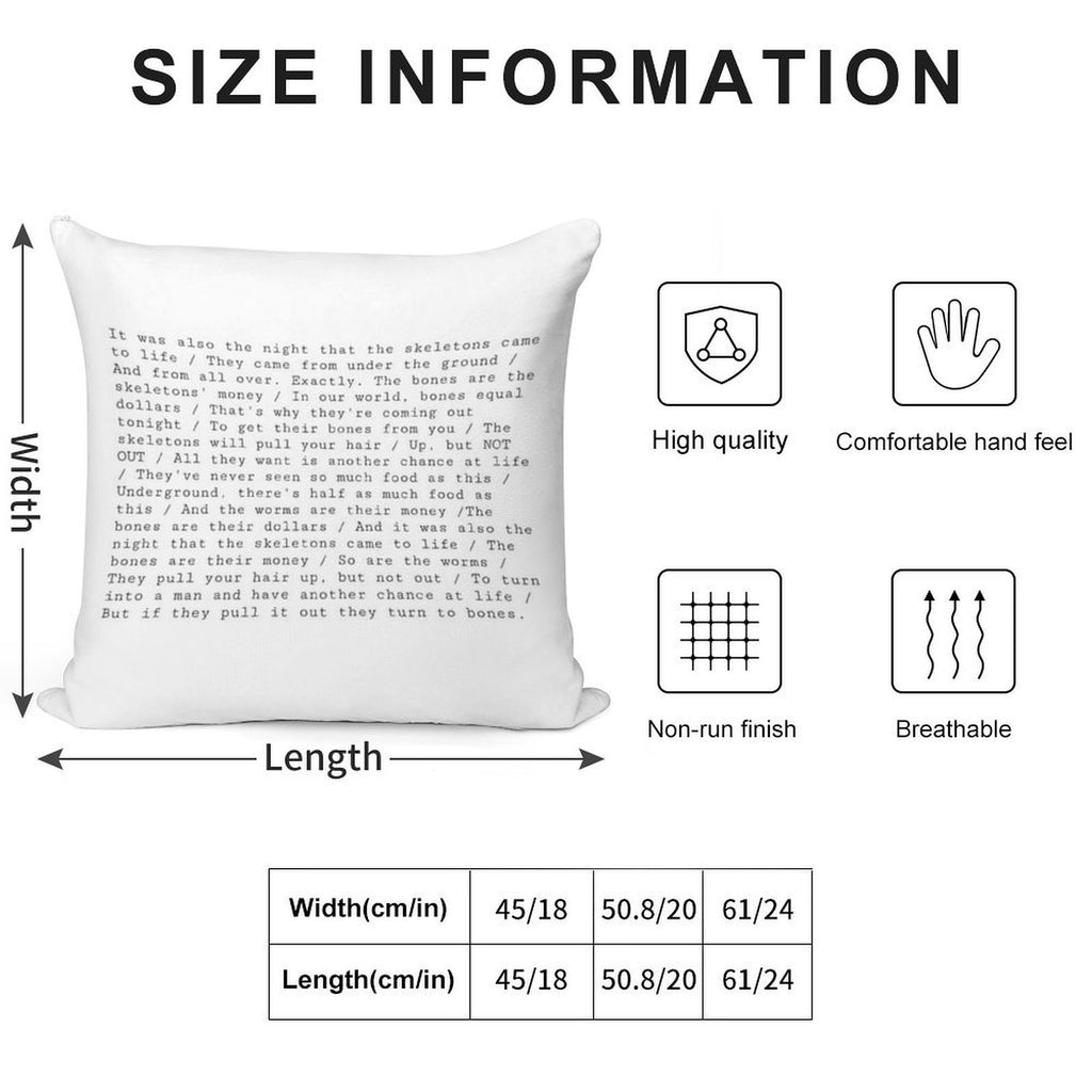 The Night That The Skeletons Came to Life Soft Style Accent Throw Pillow