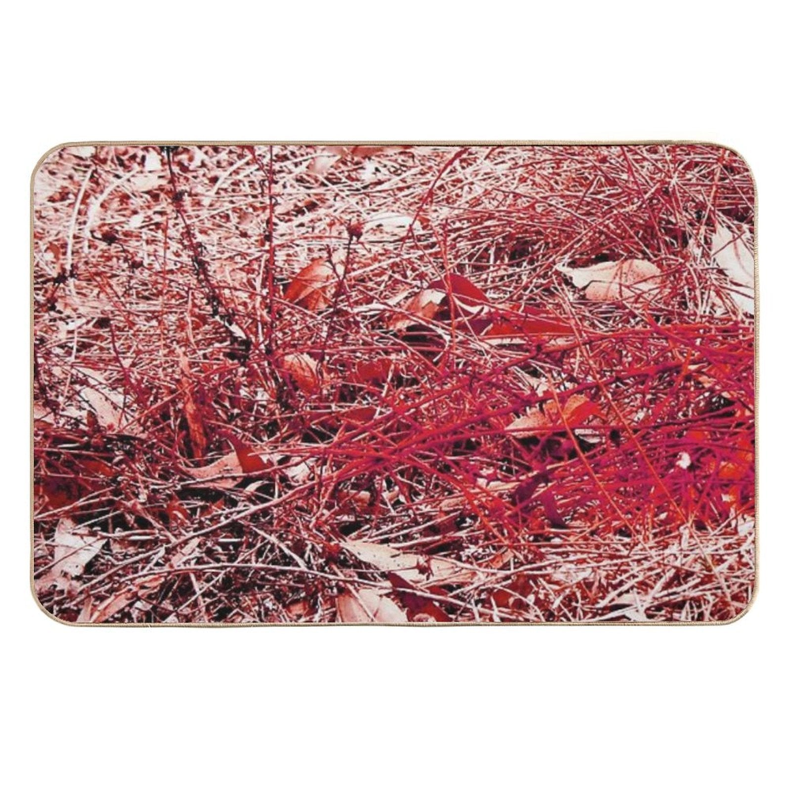 Red Nature  Rapid-Drying Bath Mat
