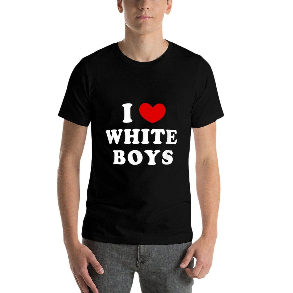 I Love White Boys, I Heart White Boys  Moisture-wicking T-Shirt