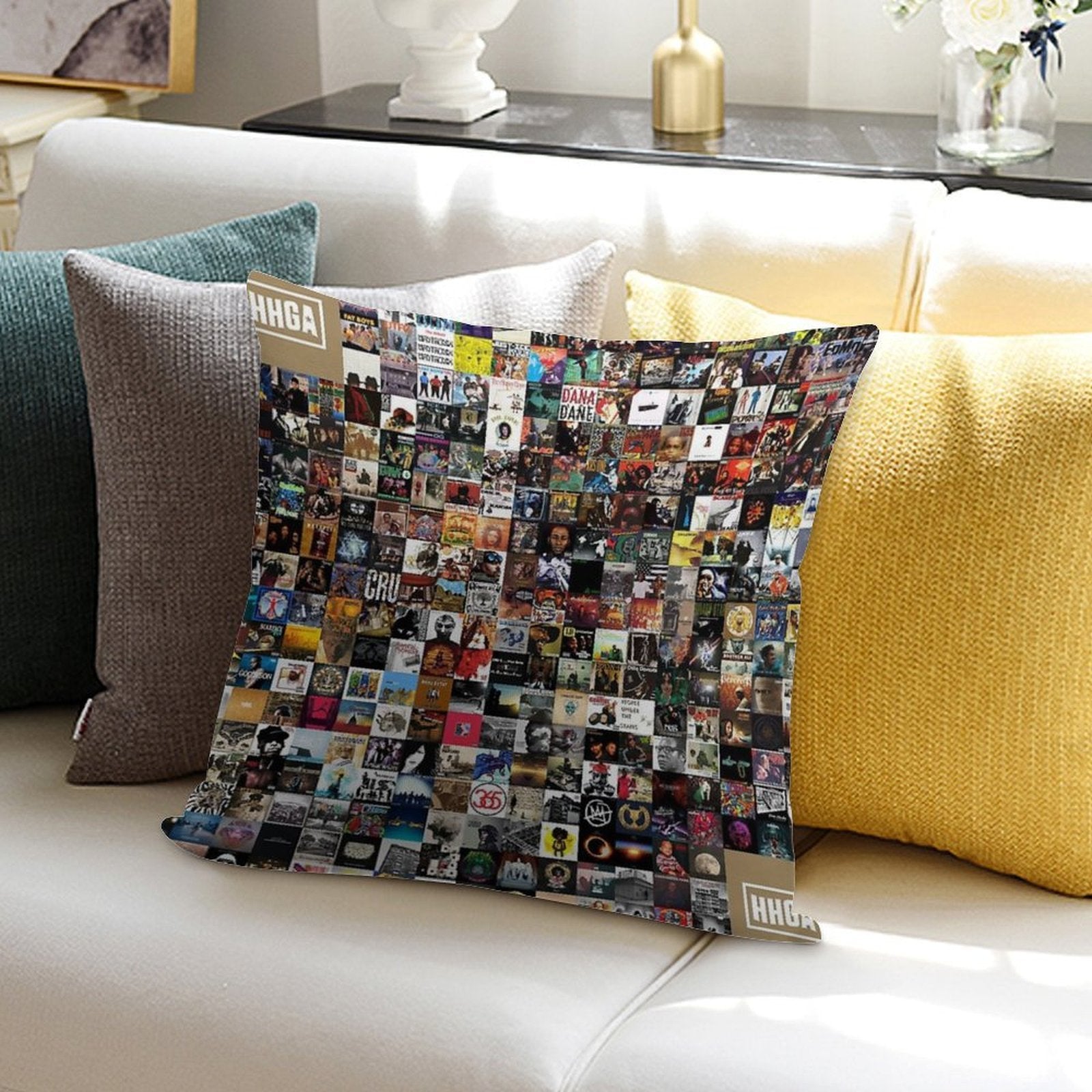 Greatest Hip Hop Albums 1986 - 2018 Soft Fade-Resistant Throw Pillow