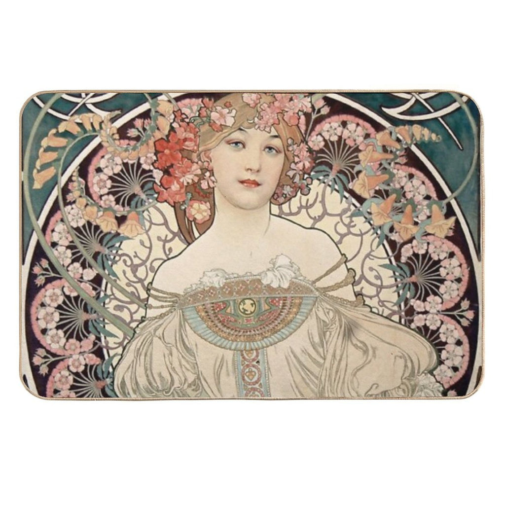 Champenois Imprimeur - Alphonse Mucha - Vintage Art  Easy To Clean Bath Mat