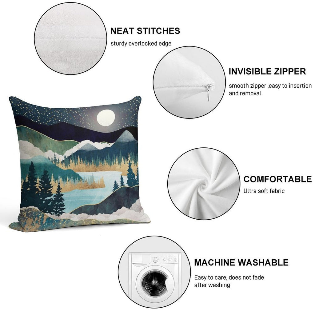 Star Lake Soft Fade-Resistant Throw Pillow