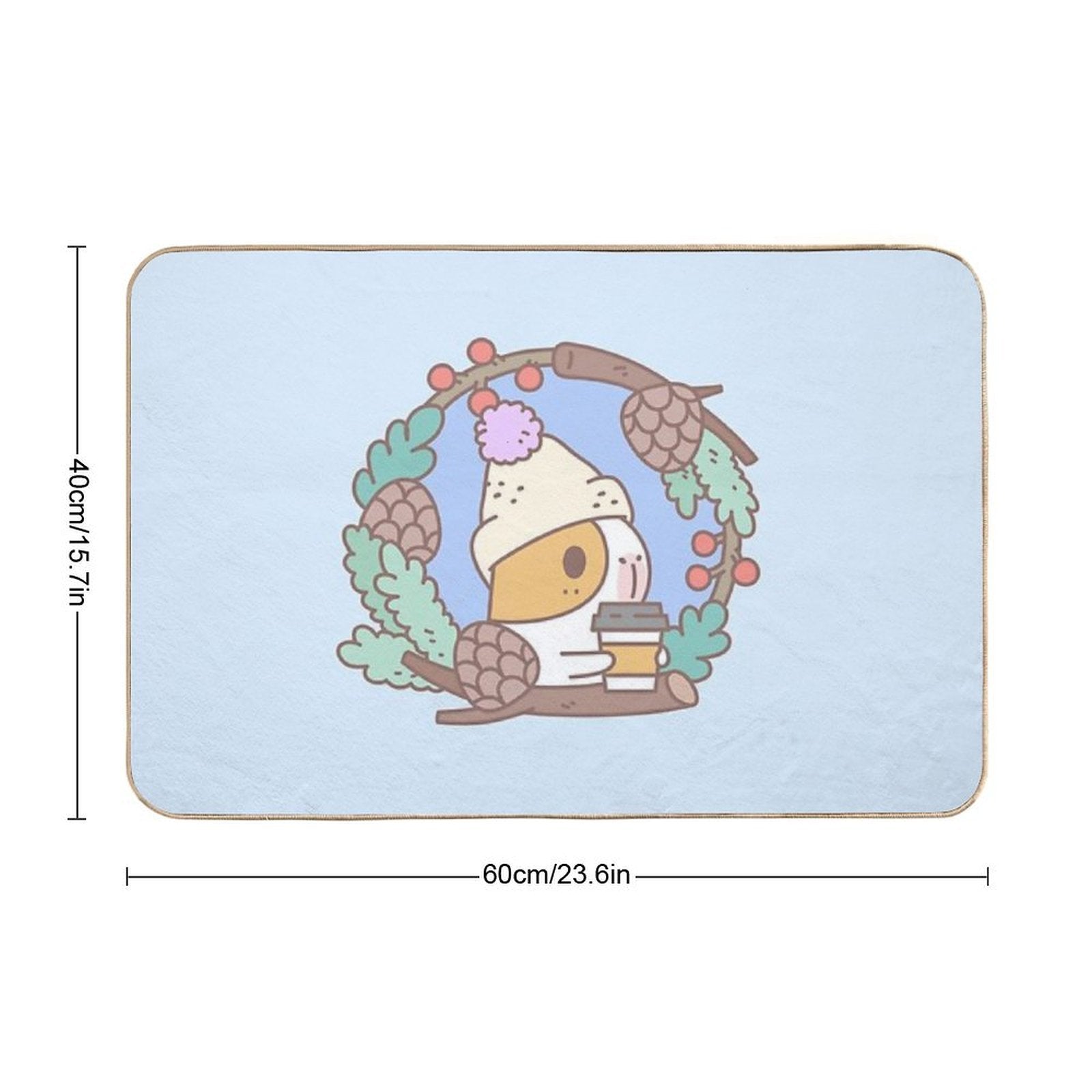 Bubu The Guinea Pig, Fall Coffee  Versatile Bath Mat