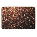 Bronze Orange Brown Faux Glitters Sparkles (Photo of Glitter - Not Reflective)  Non-Slip Bath Mat