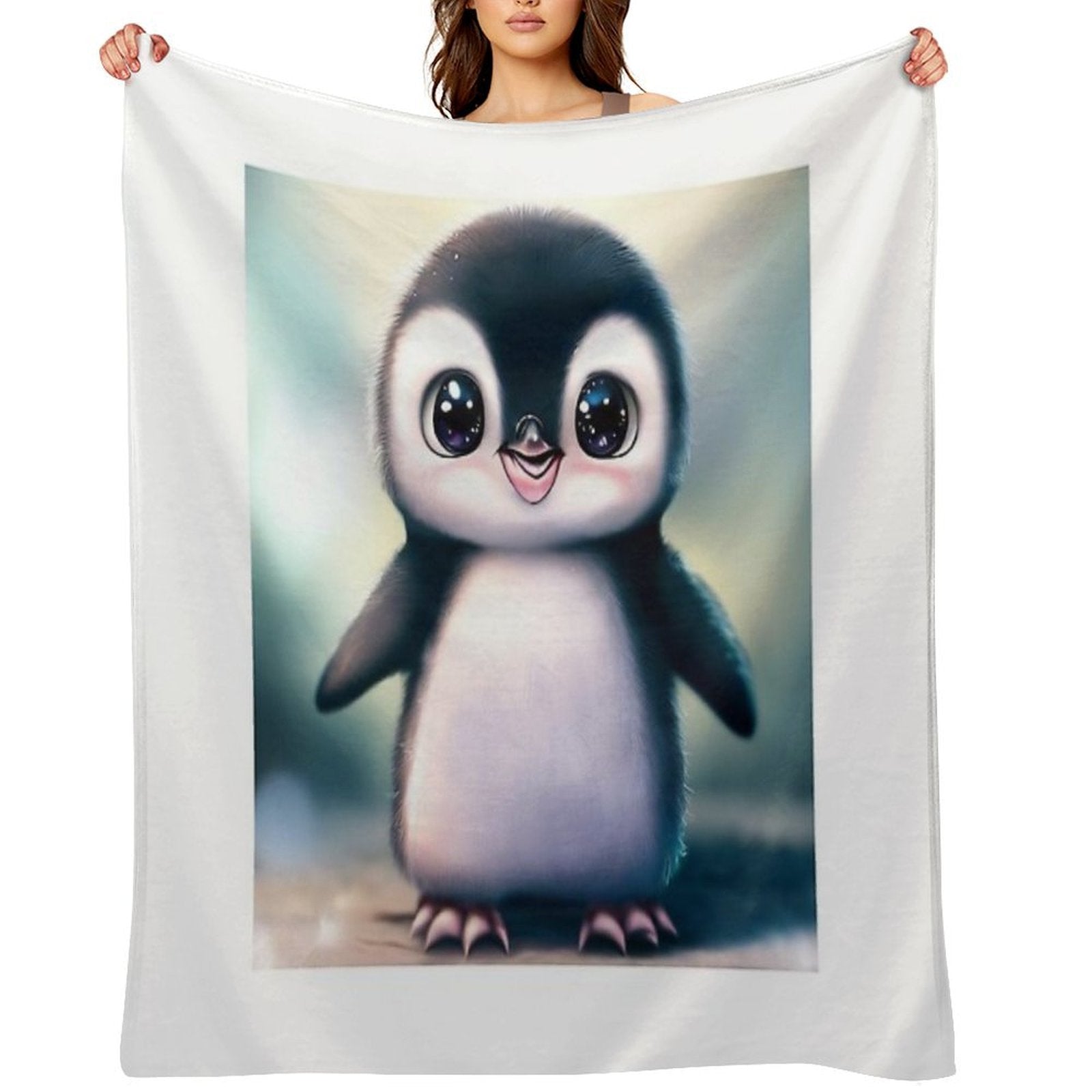 Cute Penguin - Cute Baby Animals Wrinkle-free Throw Blanket