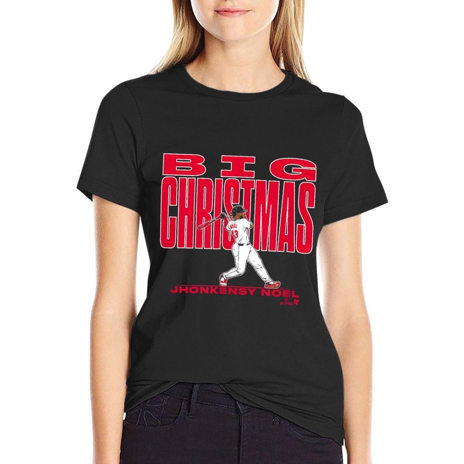 Jhonkensy Noel Big Christmas - Cleveland Baseball  Rolled Sleeves T-Shirt