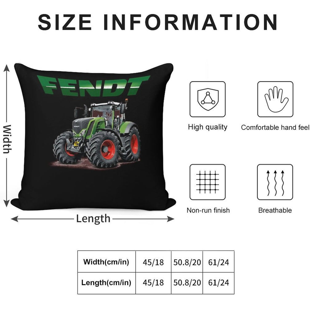Fendt German Tractors Soft Short Plush Fabric Throw Pillow